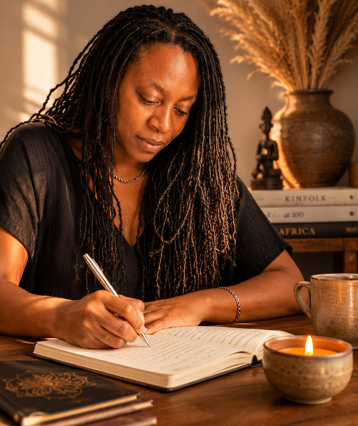 Oya writing and developing creator-business ideas
